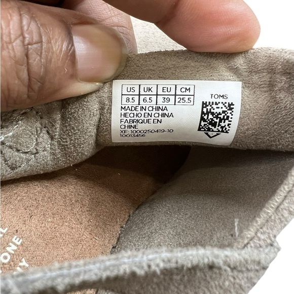 TOMS Women’s Desert Taupe Suede Monica Wedge - Size 8.5. NWOT - Picture 5 of 6